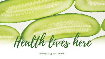 Health Ad with Fresh Sliced Cucumbers Full HD video Design Template