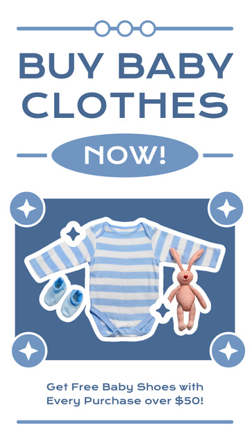 Modèle de visuel Sale of Quality Baby Clothes - Instagram Story