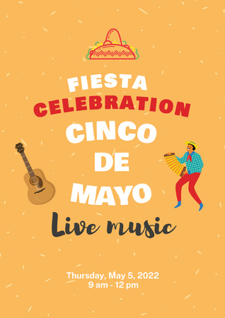Cinco De Mayo celebration Poster Design Template