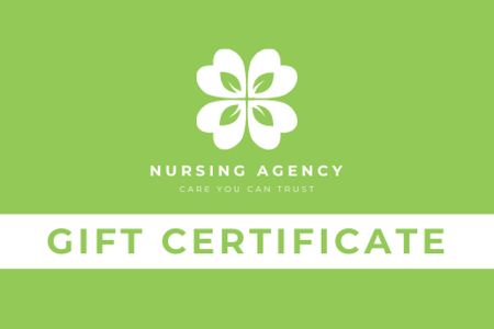 Designvorlage Nurse Services Offer für Gift Certificate