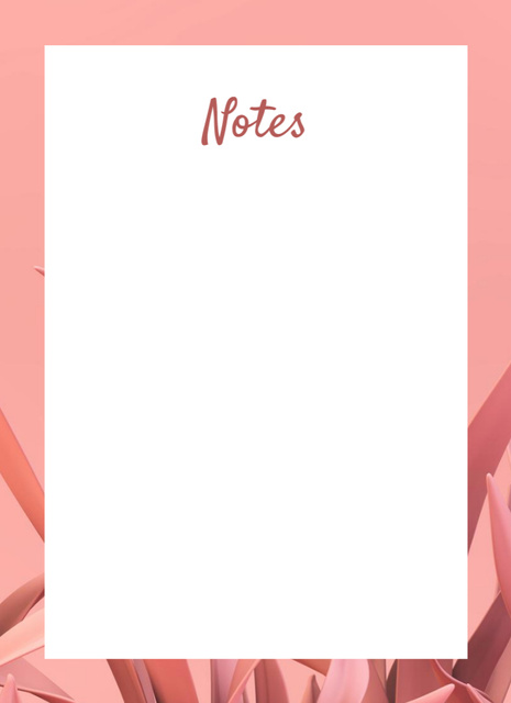 Platilla de diseño Pink Notes With Pink Abstraction Notepad 4x5.5in