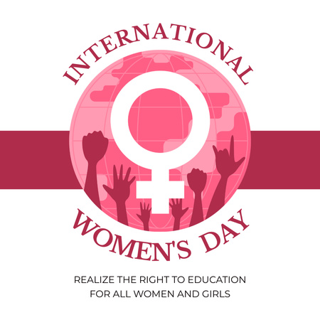 Plantilla de diseño de Día Internacional de la Mujer con Women on Riot Instagram 