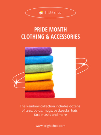 LGBT and Pride Bright Clothes Offer Poster 36x48in – шаблон для дизайну