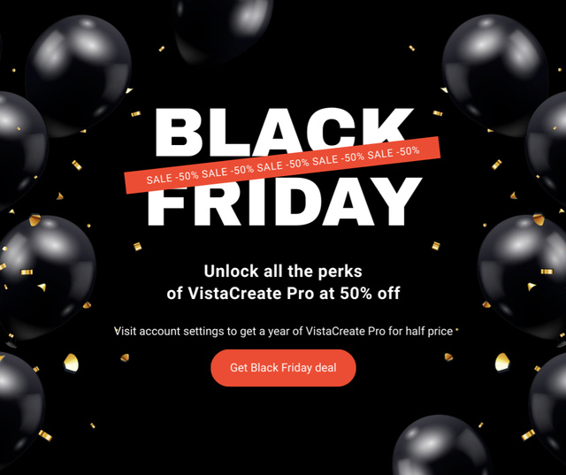 Stunning Discounts For Service Due Black Friday Facebookデザインテンプレート