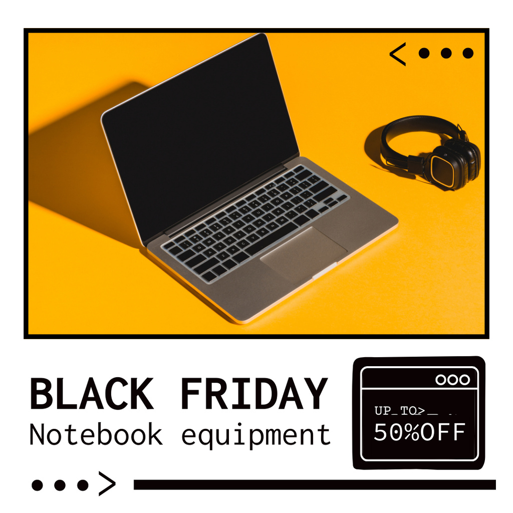 Ontwerpsjabloon van Instagram van Black Friday Sale of Electronics