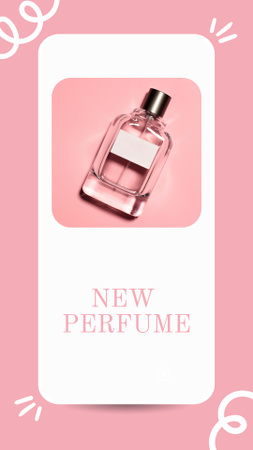 Template di design Promozione profumo femminile su rosa Instagram Highlight Cover