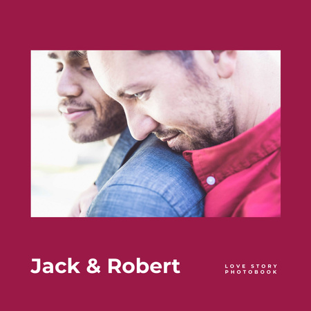Gay Couple Love Story Photo Book Design Template