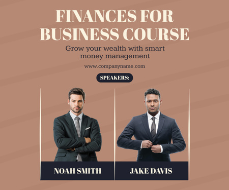 Finances for Business Course Medium Rectangle Πρότυπο σχεδίασης