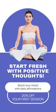 Fresh Positive Thoughts for Mental Health Graphic Design Template