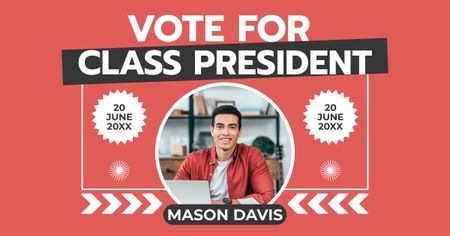 Platilla de diseño Vote for Class President Facebook AD