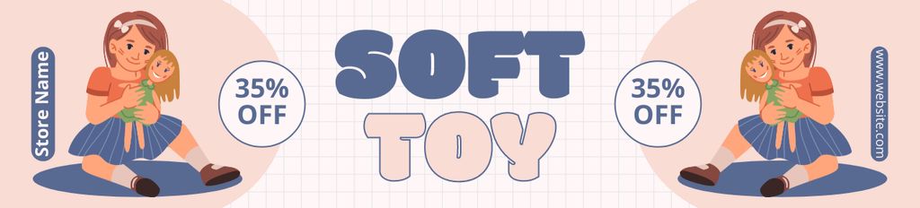 Discount on Cute Soft Toys Ebay Store Billboard – шаблон для дизайна