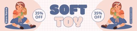 Platilla de diseño Discount on Cute Soft Toys Ebay Store Billboard
