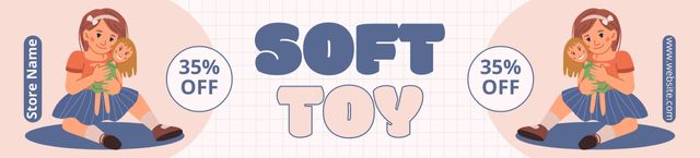 Template di design Discount on Cute Soft Toys Ebay Store Billboard