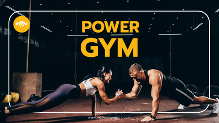 Man and Woman doing Workout Together Youtube Design Template