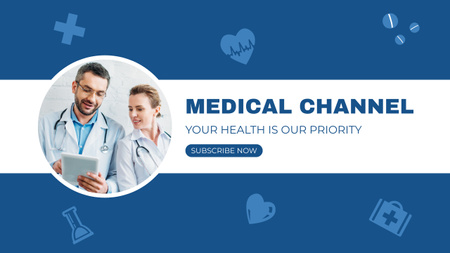 Modèle de visuel Promotion du blog médical auprès des médecins - Youtube