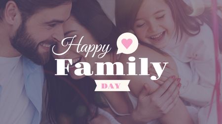 Happy Family day Greeting Title Design Template