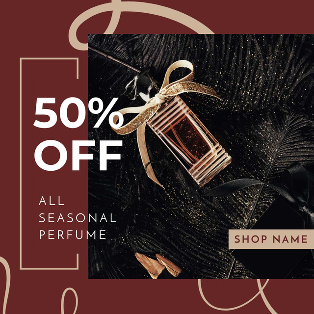 Ontwerpsjabloon van Instagram van Discount Offer on Seasonal Perfume