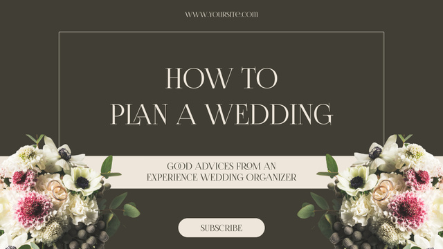 Wedding Planning & Advice Youtube Thumbnail tervezősablon