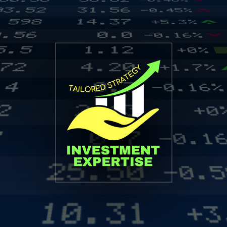 Nabídka investičních odborných znalostí obchodování s akciemi na míru Animated Logo Šablona návrhu