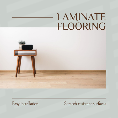 Serviço de piso laminado com descrição de vantagens Animated Post Modelo de Design