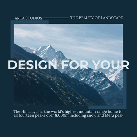 Instagram Post Mountain Landscape Instagram – шаблон для дизайна