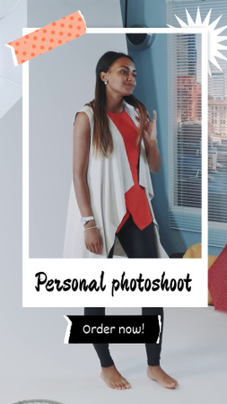 Professional Personal Photoshoot Offer In Studio TikTok Video Design Template