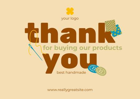 Template di design Proposal for Purchase of Handmade Products Card