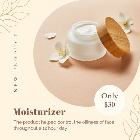 New Moisturizer Cream Promotion With Description Instagram Design Template