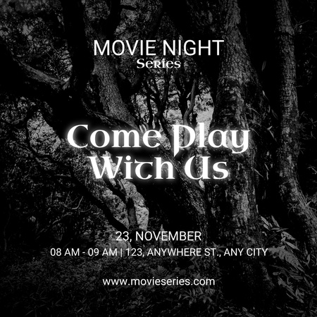 Designvorlage Movie Night Announcement  für Instagram