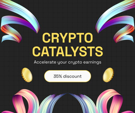 Plantilla de diseño de Descuento en Crypto Trading Catalyst Facebook 