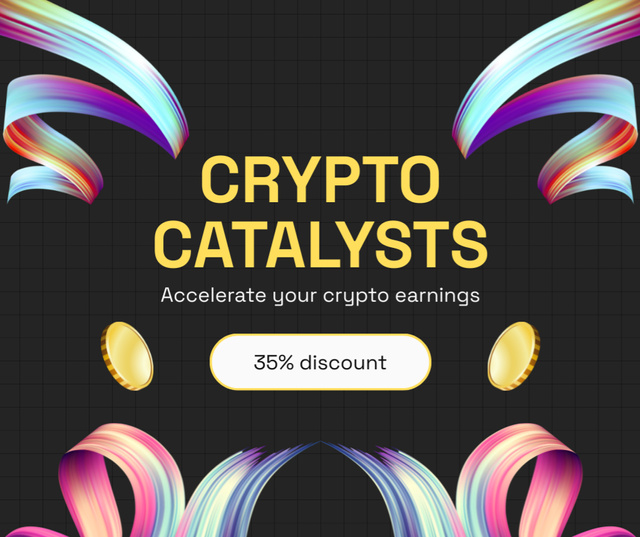 Discount on Crypto Trading Catalyst Facebook Design Template
