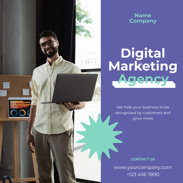 Young Expert Proposes Digital Marketing Strategy for Business Instagram Šablona návrhu