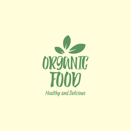 Healthy Organic Food Logo Πρότυπο σχεδίασης