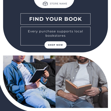 Исключительное объявление о продаже книг Instagram – шаблон для дизайна