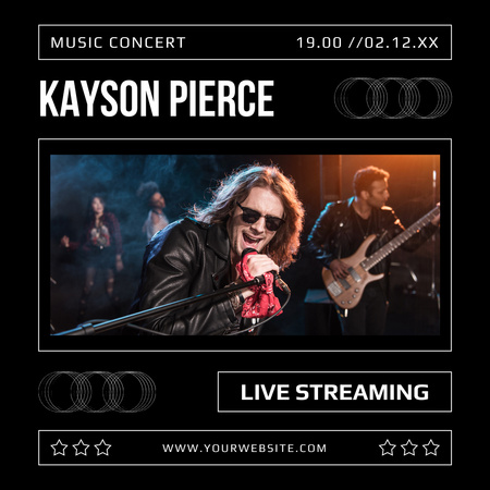 Live Streaming of Music Concert Instagram Design Template