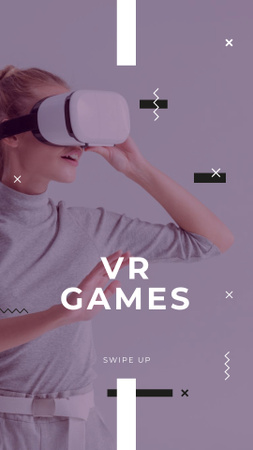 Let's Play VR Games Instagram Story tervezősablon