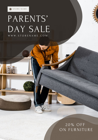 Discount on Furniture for Parents' Day Poster 28x40in Design Template