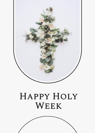 Святкування Великодня з квітковим хрестом Flayer – шаблон для дизайну