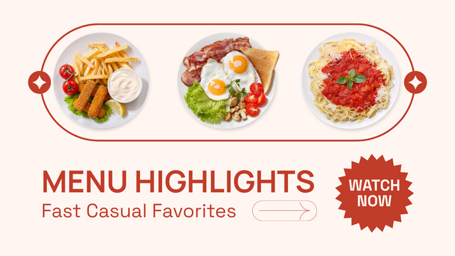 Food Blog Ad with Tasty Dishes Youtube Thumbnail – шаблон для дизайна