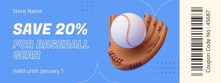 Baseball Gear Discount Coupon Design Template