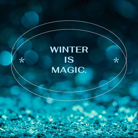Abstract Pattern of Falling Snowflakes Instagram Design Template