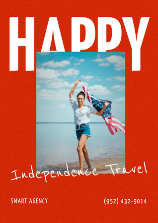 USA Independence Day Tours Offer Poster Tasarım Şablonu