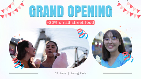 Grand Opening Event With Discounted Street Food Full HD video Design Template