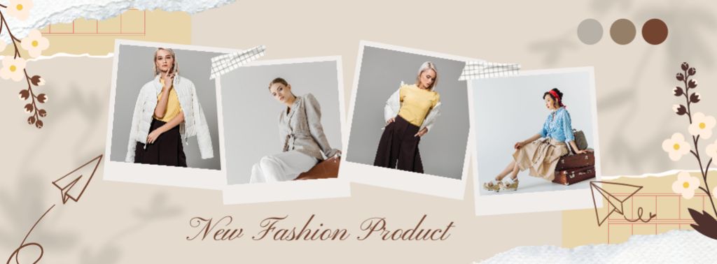 New Fashion Collection for Women Facebook cover Modelo de Design