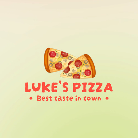 Ontwerpsjabloon van Animated Logo van Geweldige pizzeria in de stad met pizza-aanbieding