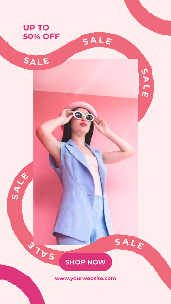 Sale of Summer Wear and Accessories Instagram Story Modelo de Design