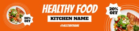Discount Offer on Healthy Food Ebay Store Billboard Design Template