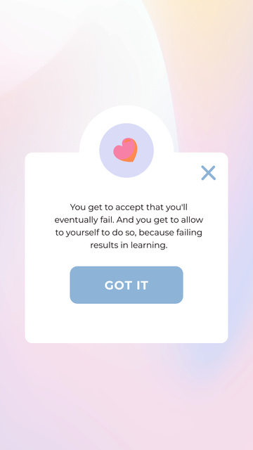 Template di design Motivational Phrase about accepting Fail Instagram Story