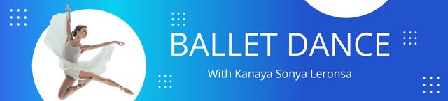Ballet Dance Classes Ad with Tutor Ebay Store Billboardデザインテンプレート