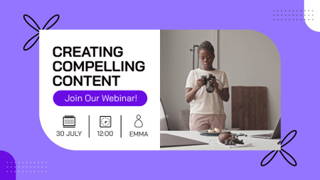 Platilla de diseño Advanced Webinar About Content Creating For Business Full HD video